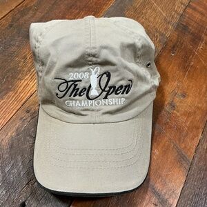 2008 The Open Championship Golf Hat Imperial Khaki Adjustable Cap